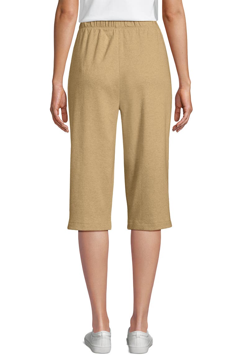 Sport Knit High Rise Elastic Waist Capri Pants, Alternate, color, French Pecan Heather