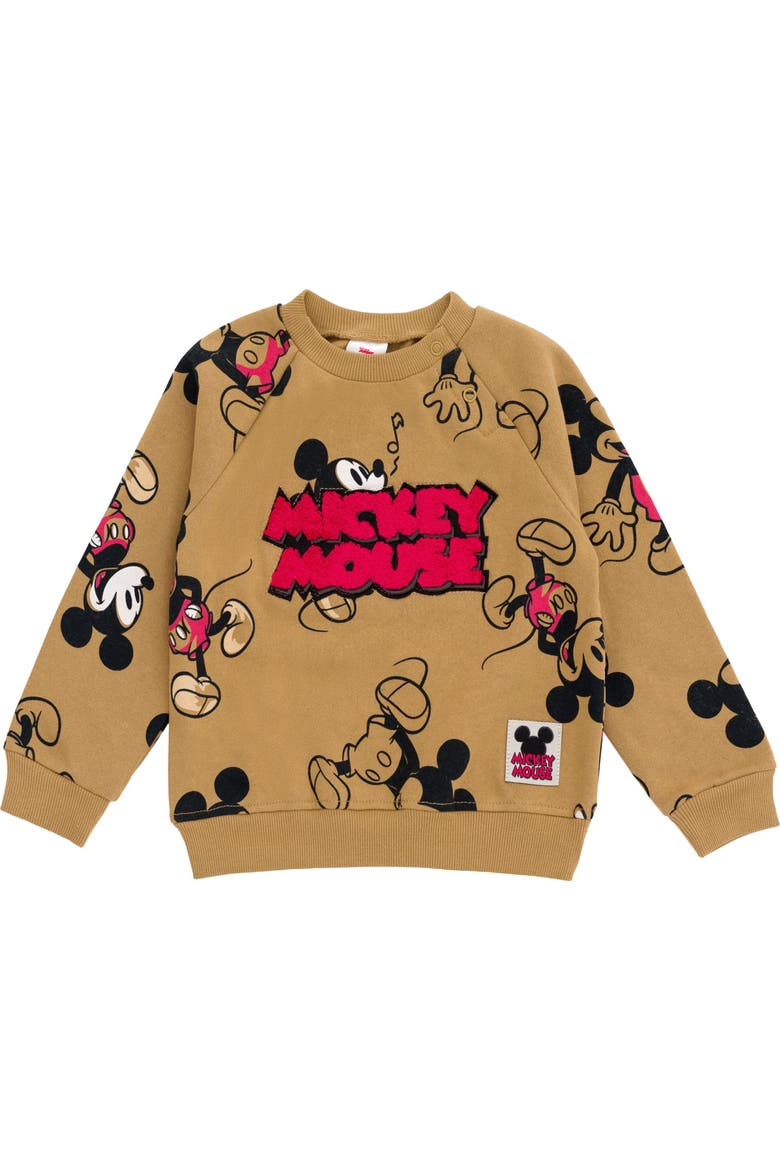 Mickey Mouse 2-Piece Sweatshirt and Pants Set, Alternate, color, Tan Mickey Mouse