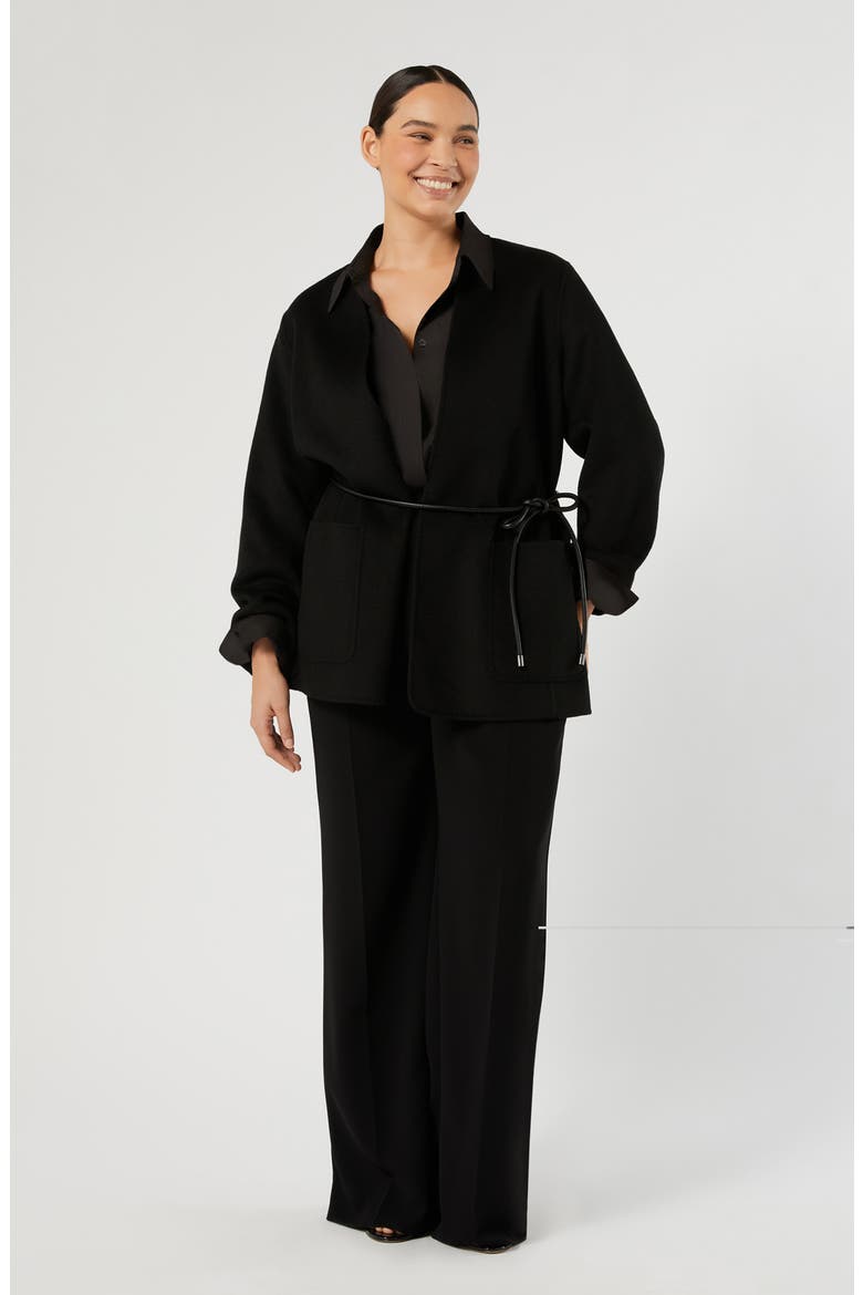 Franz Wide Leg Trousers, Alternate, color, BLACK