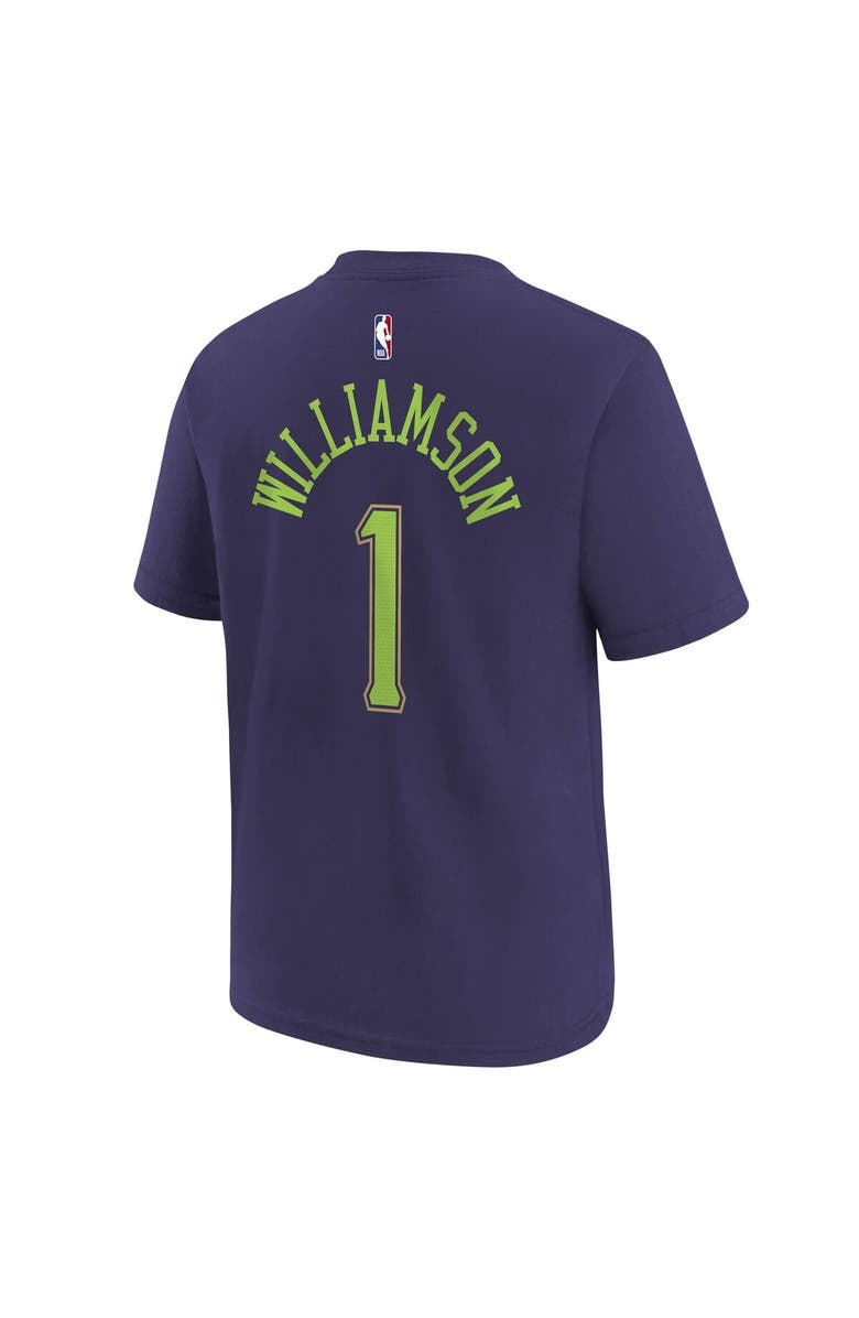 Nike Youth Nike Zion Williamson Purple New Orleans Pelicans 2024/25 City Edition Name & Number T-Shirt, Alternate, color,