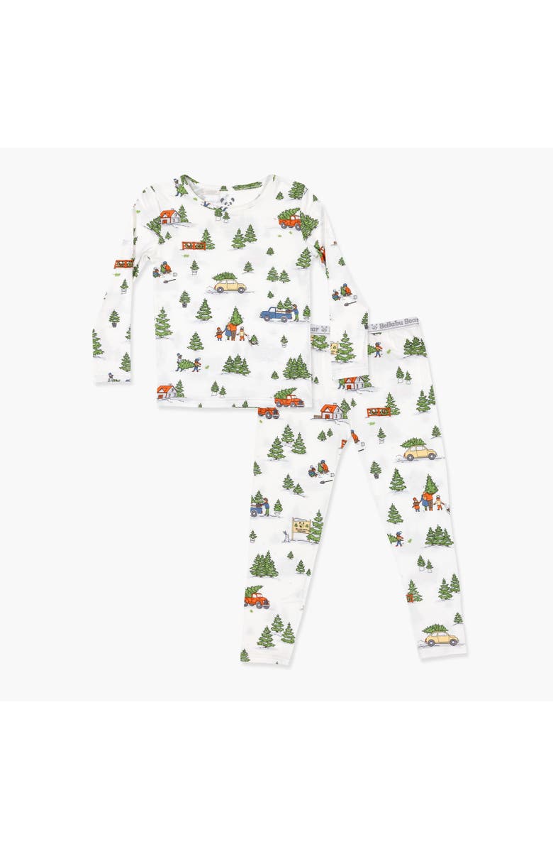 Bellabu Bear Kids' Christmas Tree Farm Set of 2 Piece Pajamas, Main, color, Christmas Tree Farm