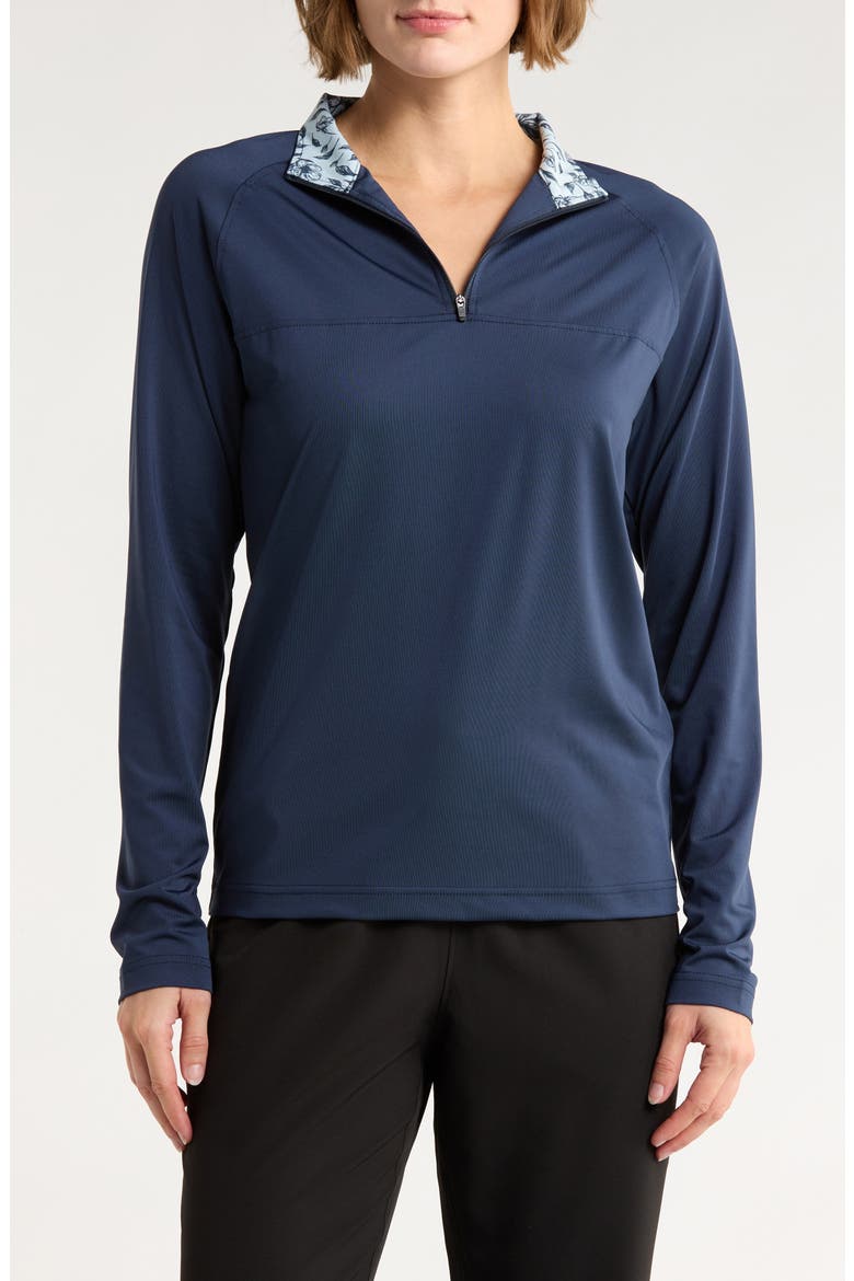 Cook Quarter Zip Pullover, Main, color, MIDNIGHT NAVY