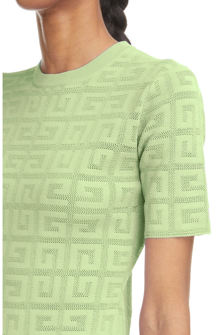 4G Logo Jacquard Sweater, Alternate, color, 340-PISTACHIO
