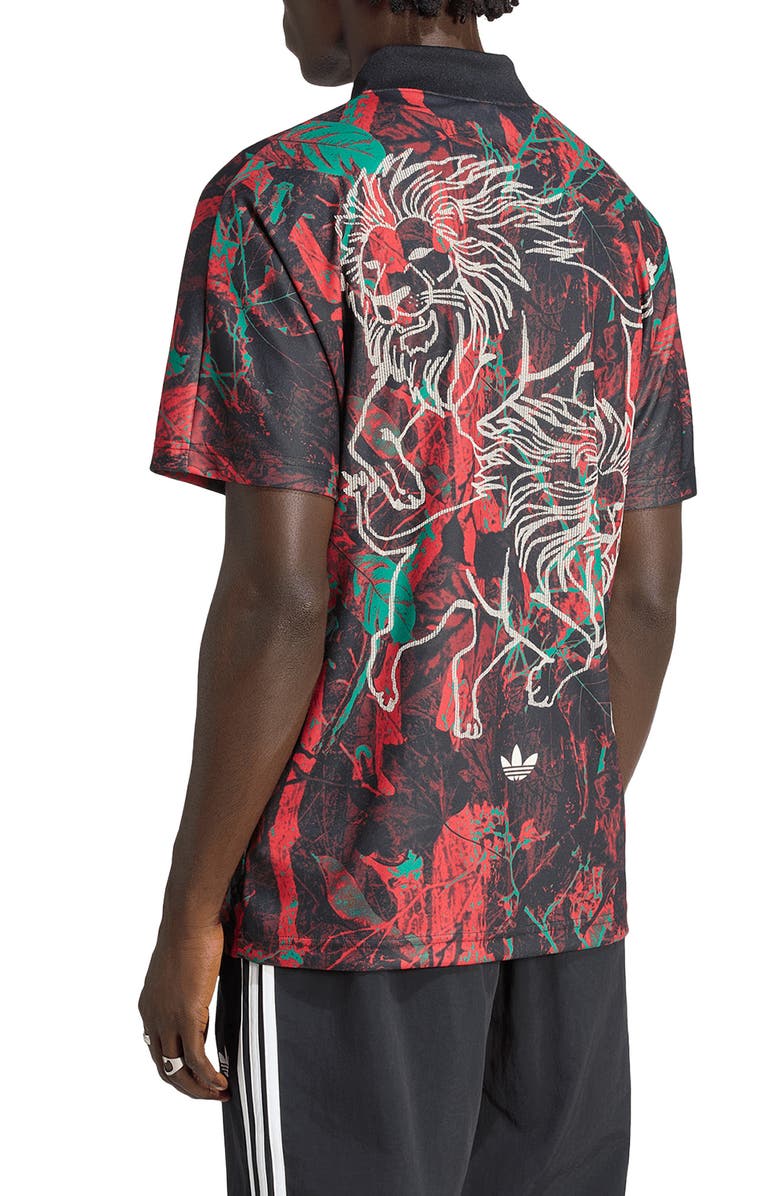 adidas Senegal Graphic Jersey, Alternate, color, Bold Green/ Yellow/ Red