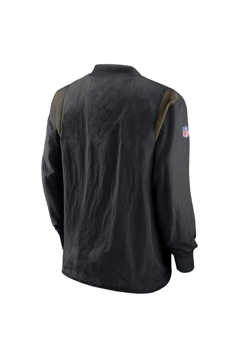 Men's Nike Black New Orleans Saints Sideline Team ID Reversible Pullover Windshirt, Alternate, color, Black