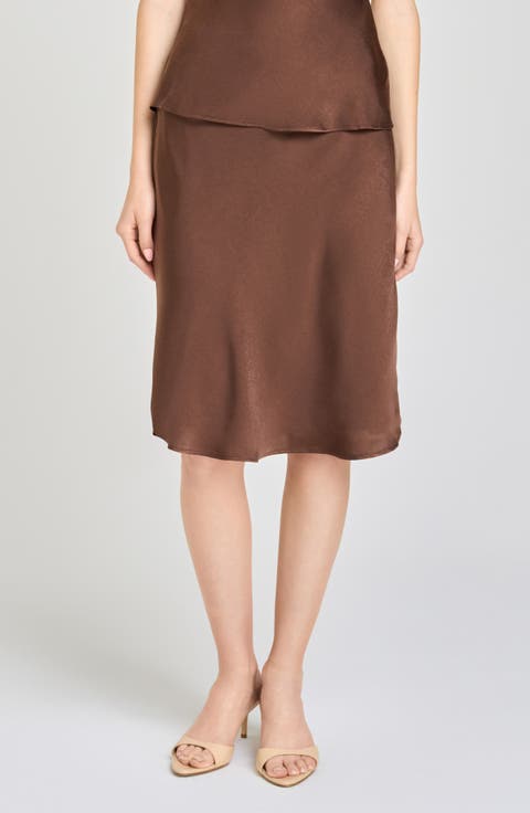 Felicity Satin Slip Skirt