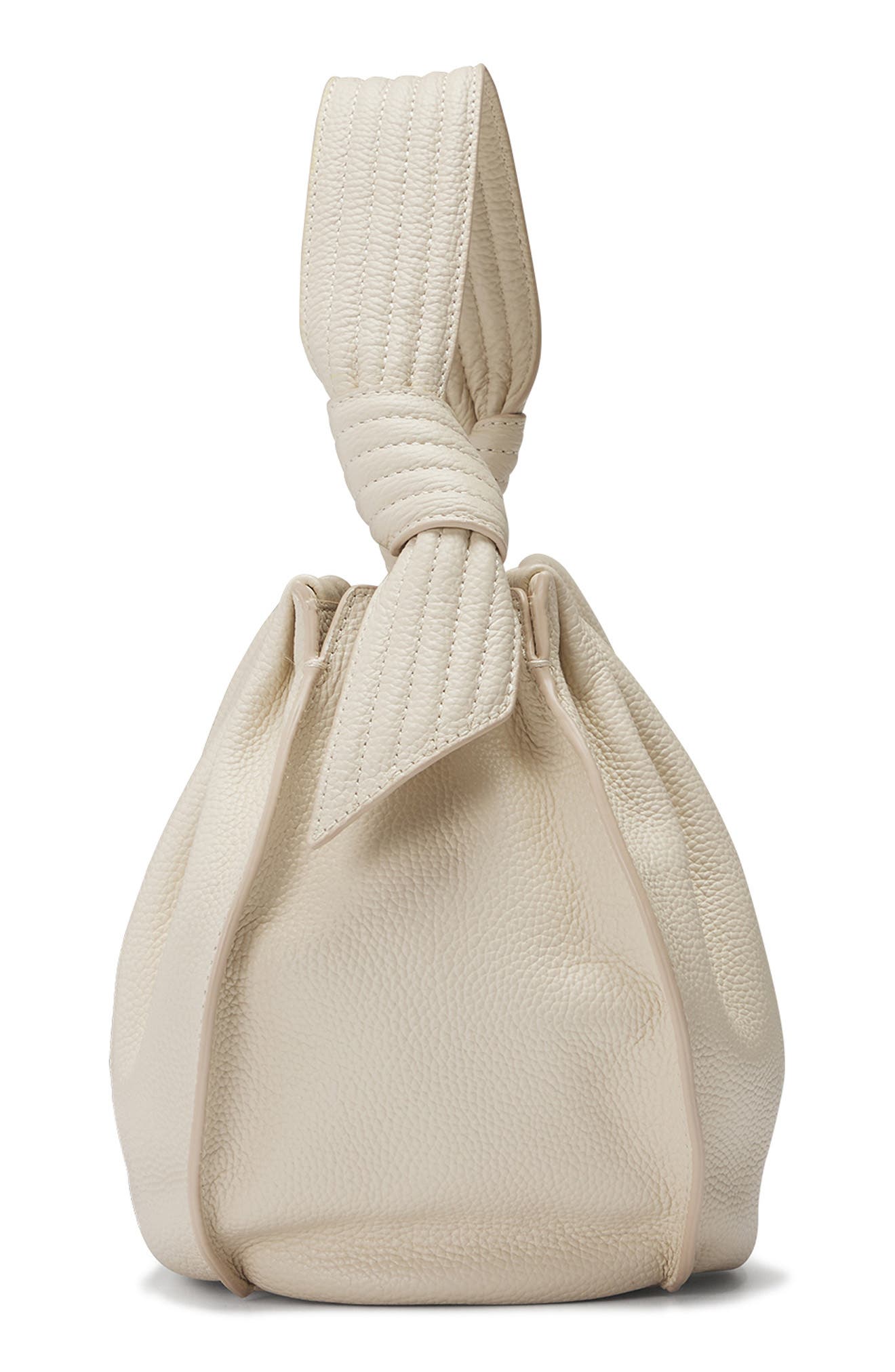 Selena Leather Bucket Bag, Alternate, color, CREAM