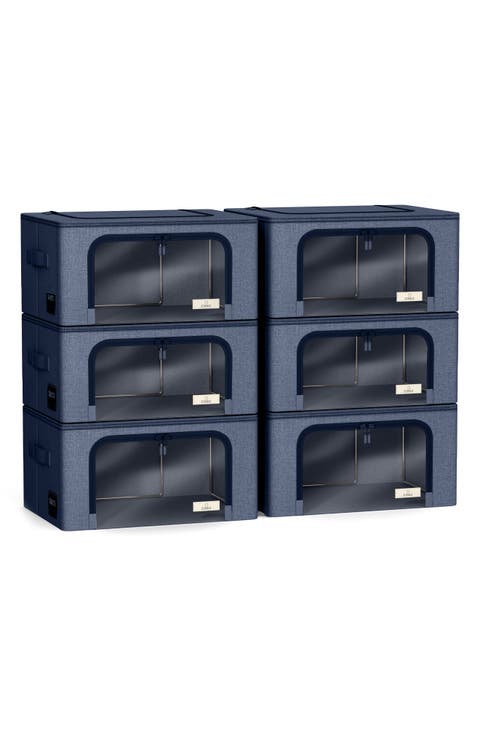 Set of 6 Small Foldable Storage Bins