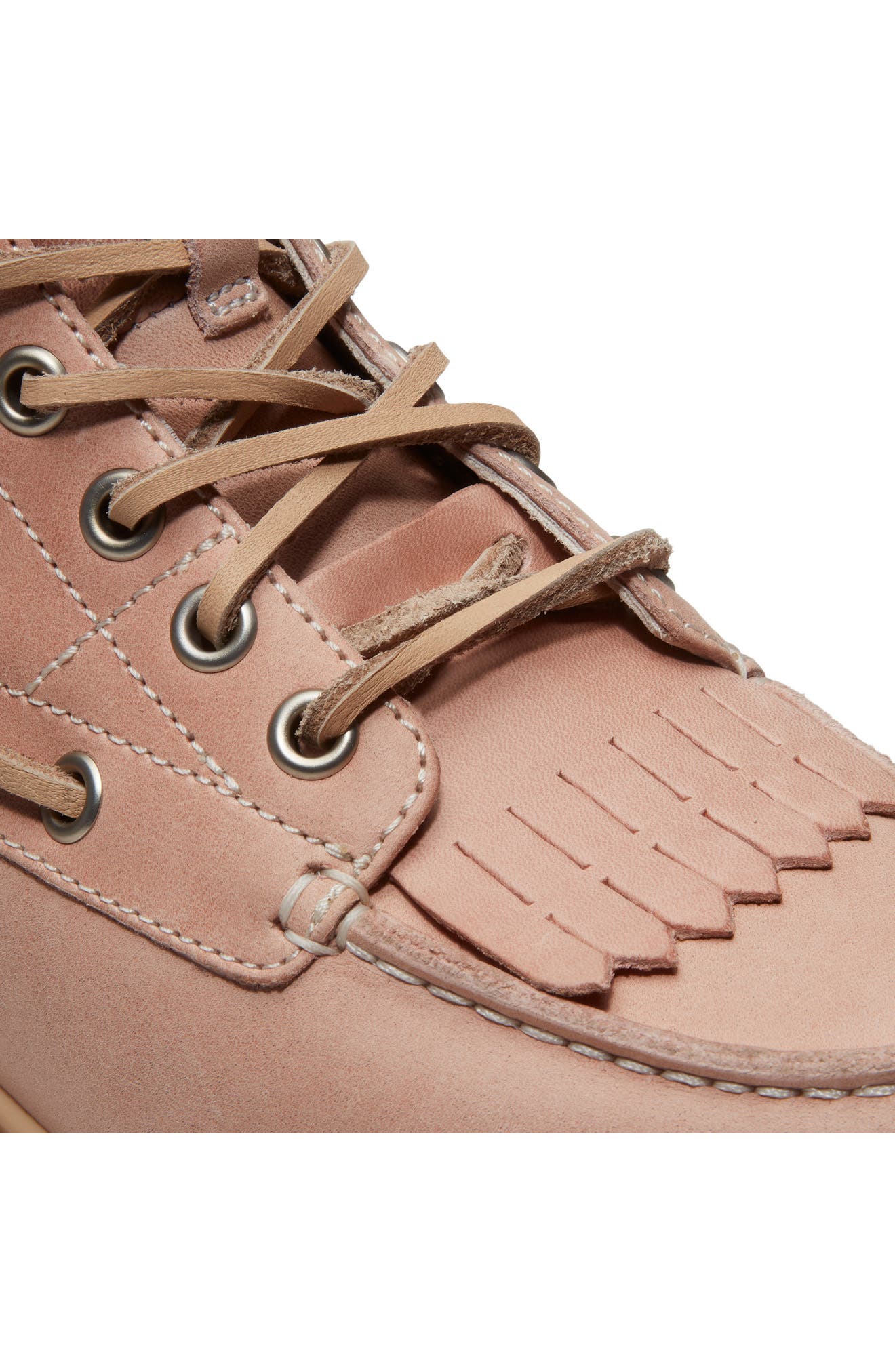 Stone Street Platform Kiltie Boot, Alternate, color, LIGHT PINK FULL GRAIN