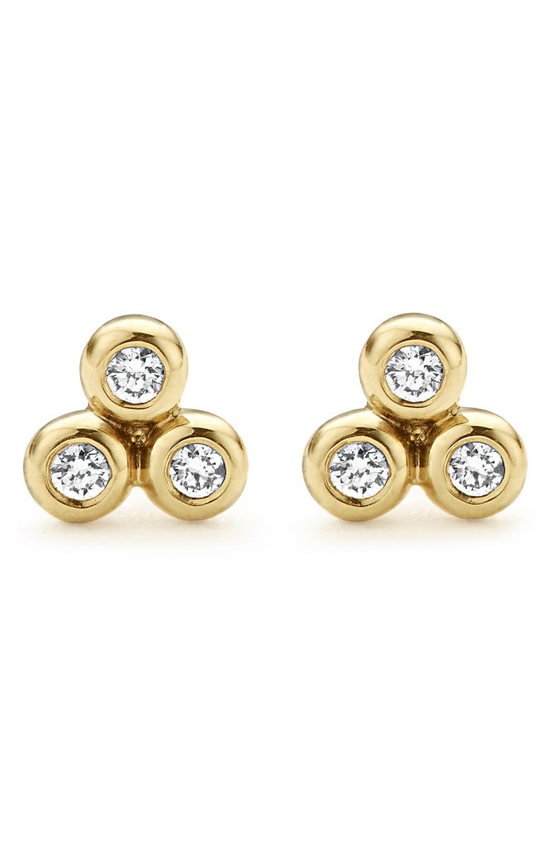 LAGOS KSL Diamond Triangle Stud Earrings, Main, color, Gold Diamond
