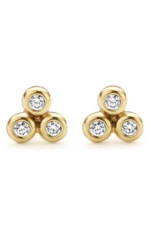 KSL Diamond Triangle Stud Earrings
