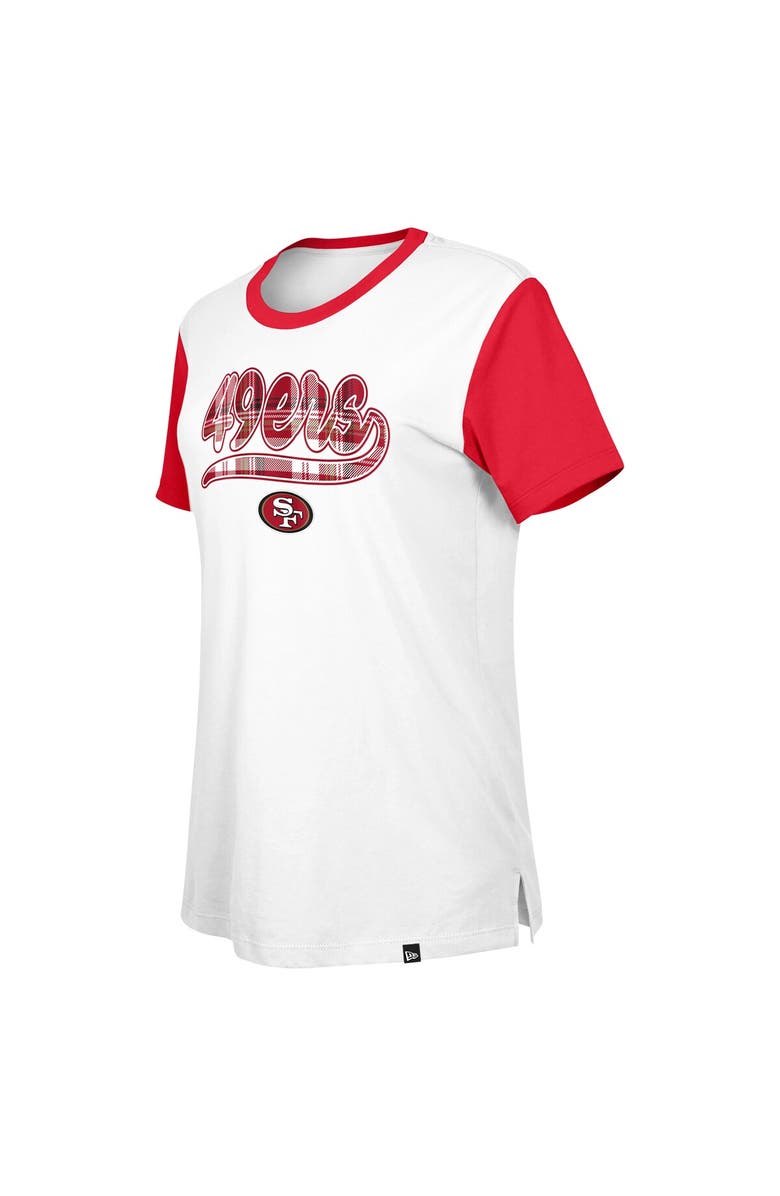 New Era Women's New Era White/Scarlet San Francisco 49ers 3rd Down T-Shirt, Alternate, color, White