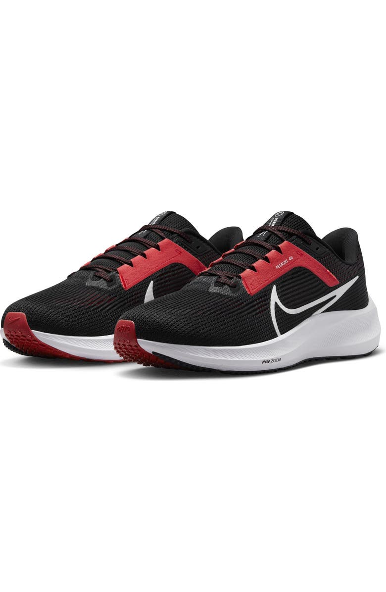 Nike Air Zoom Pegasus 40 Running Shoe, Main, color, Black/ Light Crimson/ White