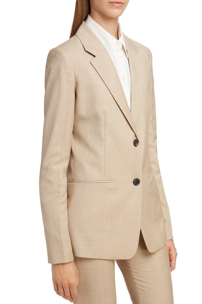 Wool Jacket, Alternate, color, LIGHT BEIGE-WHITE