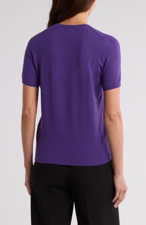Nordstrom Slim Fit Short Sleeve Sweater In Purple Tilandia