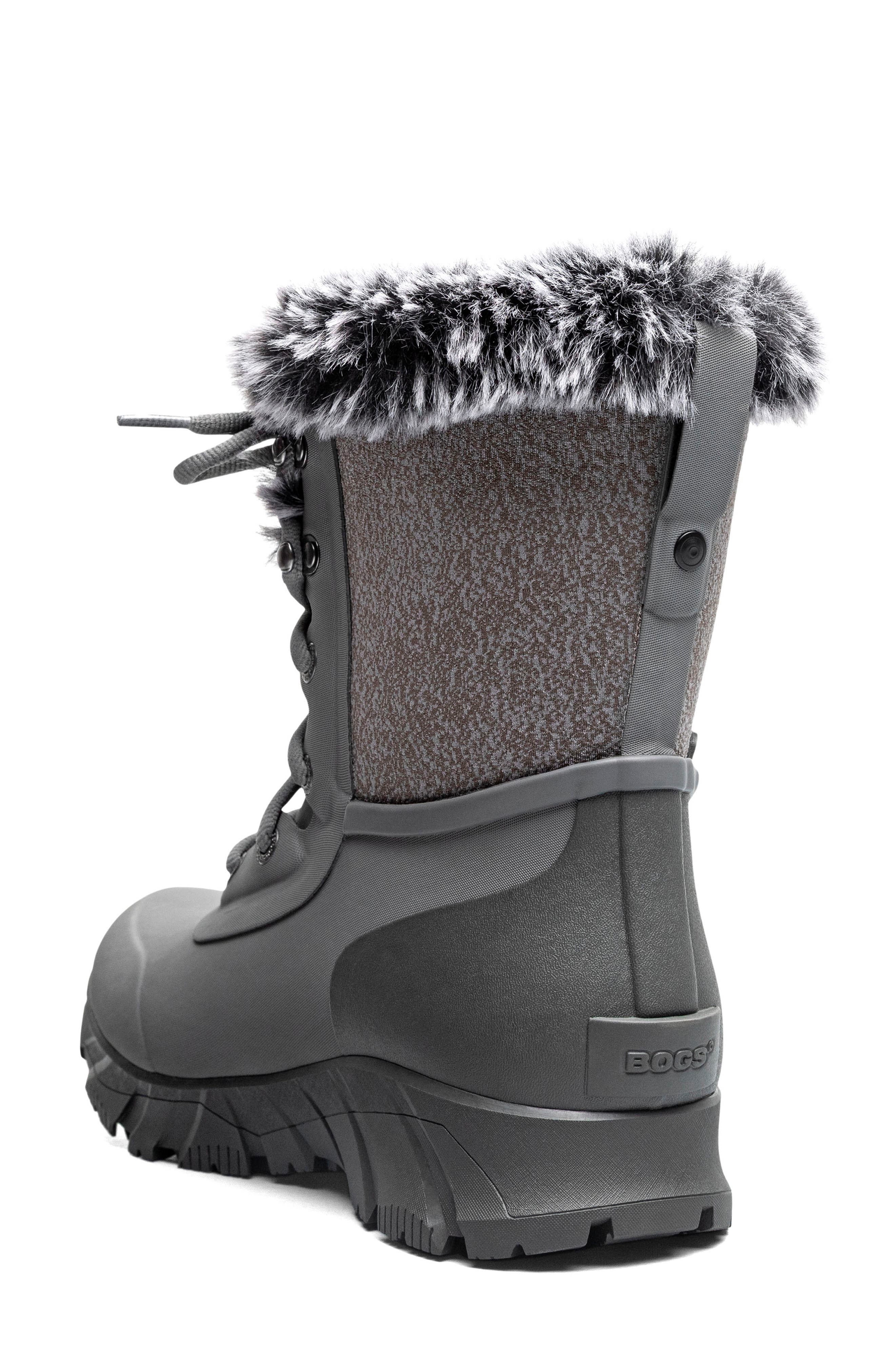 Arcata II Faux Fur Lined Waterproof Lace-Up Boot, Alternate, color, GRAY MULTI
