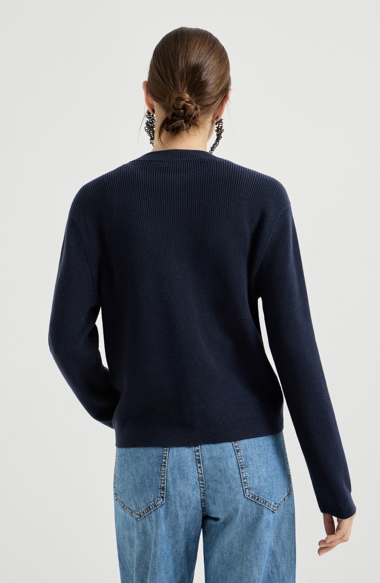 Brunello Cucinelli Cotton cardigan, Alternate, color, Blue