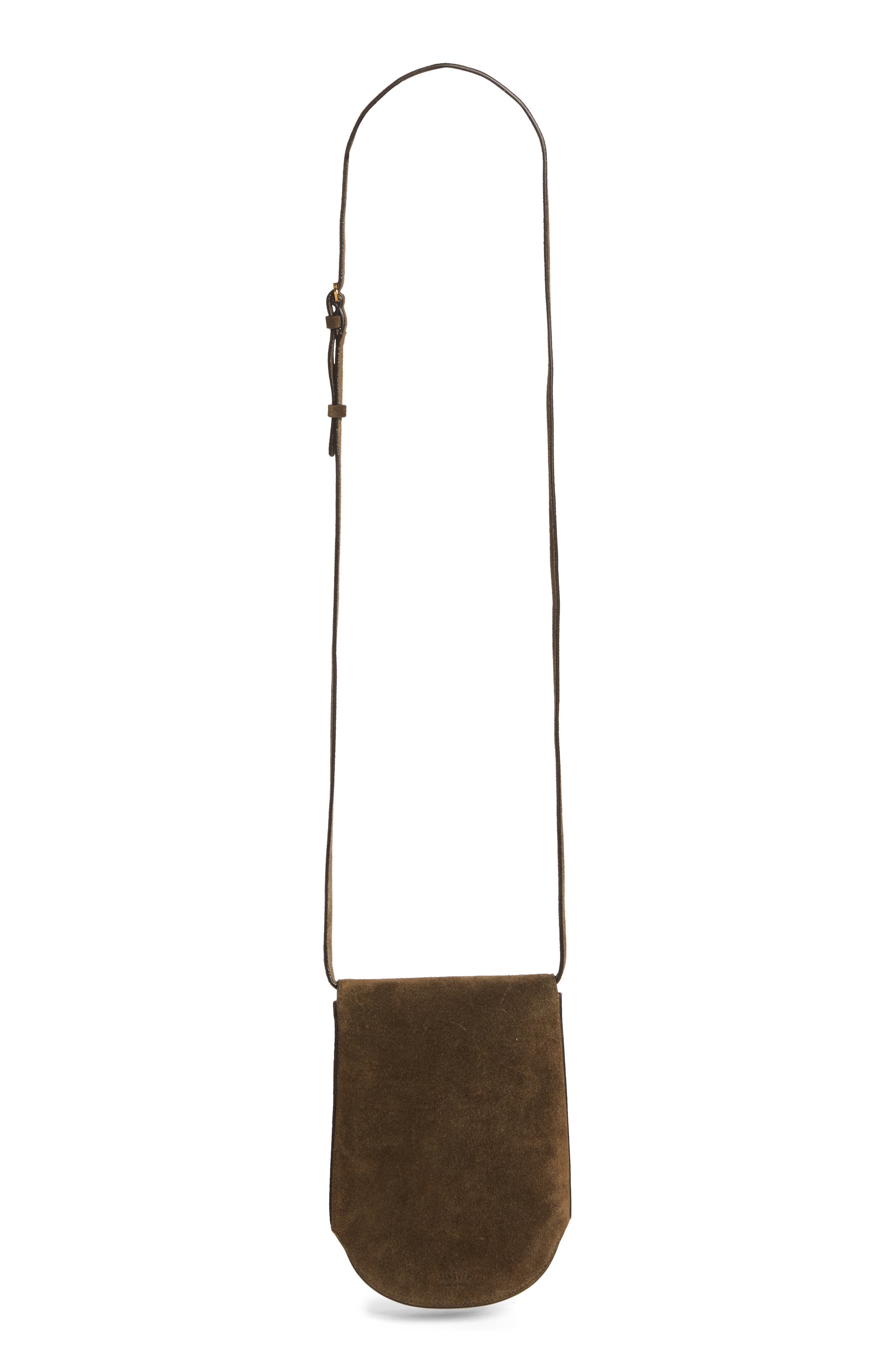 SAVETTE Tondo Suede Crossbody Pouch, Alternate, color, 