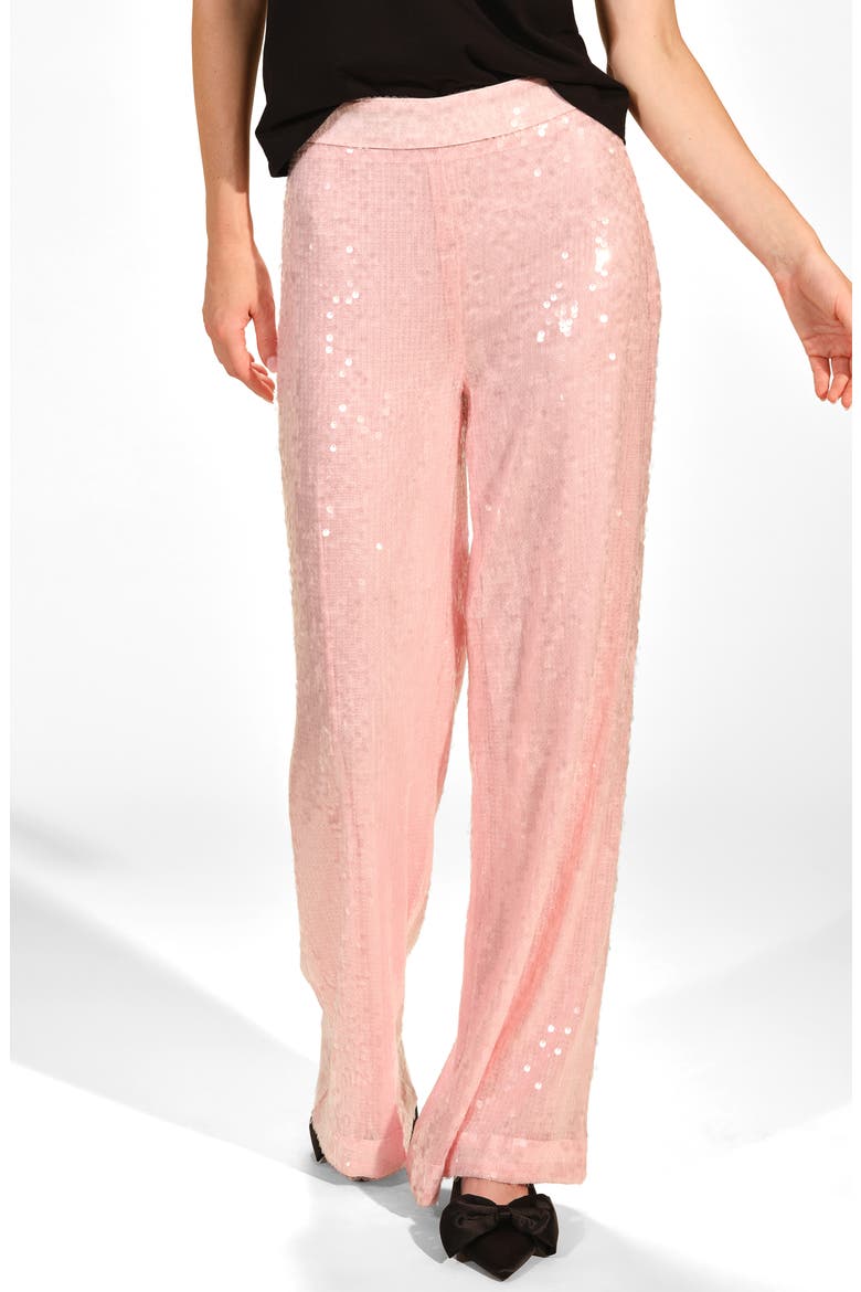 Sequin Wide Leg Pants, Main, color, ORCHID PINK