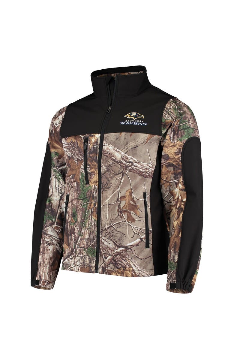 DUNBROOKE Men's Dunbrooke Realtree Camo/Black Baltimore Ravens Circle Hunter Softshell Full-Zip Jacket, Alternate, color, 