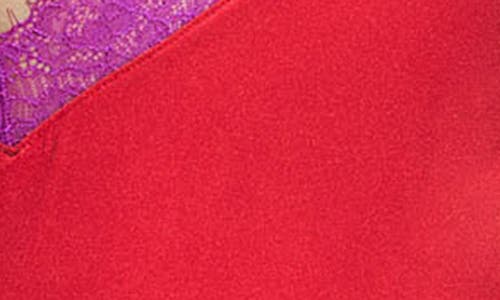 Savage X Fenty Fire & Desire Lace Trim Sleep Maxi Slip In Timeless Red
