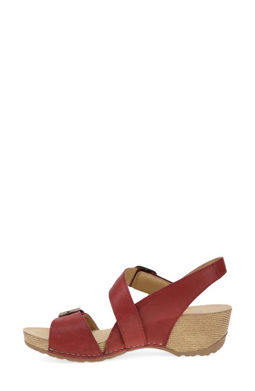 Dansko Trinity Sandal In Cayenne Burnished Suede