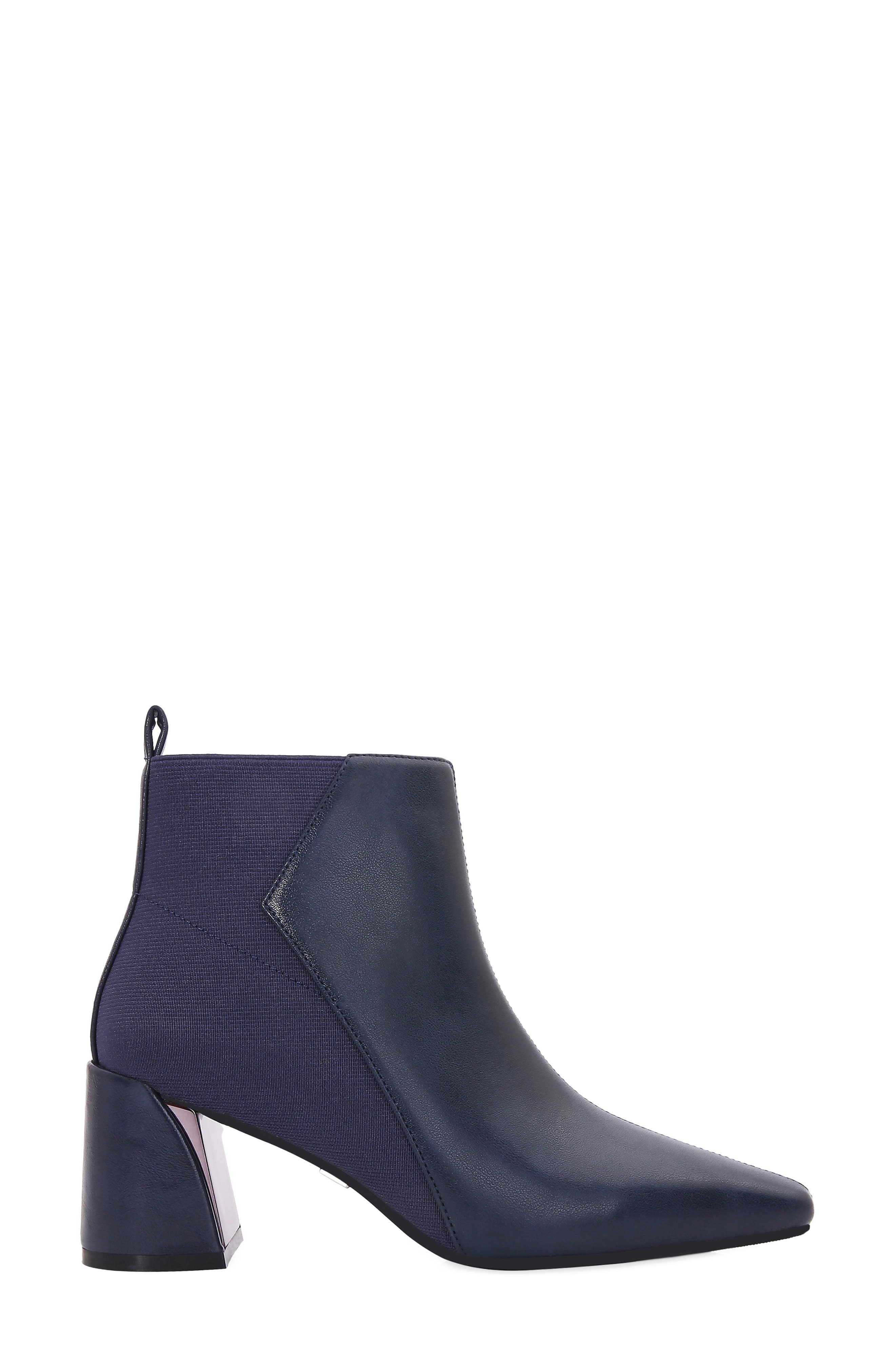 River Faux Leather Bootie, Alternate, color, NAVY