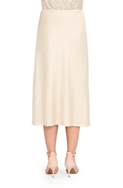 Tahari Asl Satin Maxi Skirt In Gold