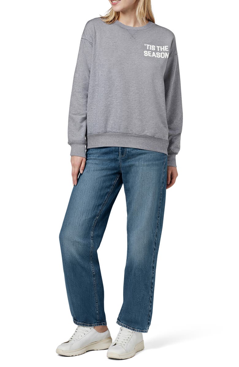 Wildfox Alex 'Tis The Season Sweatshirt, Alternate, color, Heather Grey