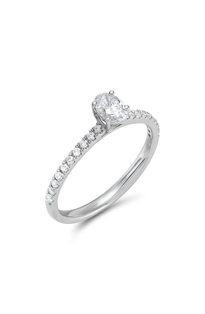 Frankie & Zoe Lab Grown Diamond Ring, Main, color, White Gold