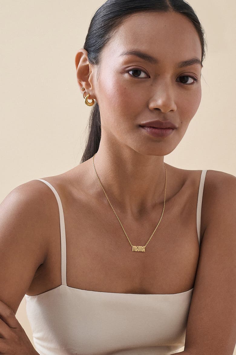 Mama Necklace, Alternate, color, Metallic Gold