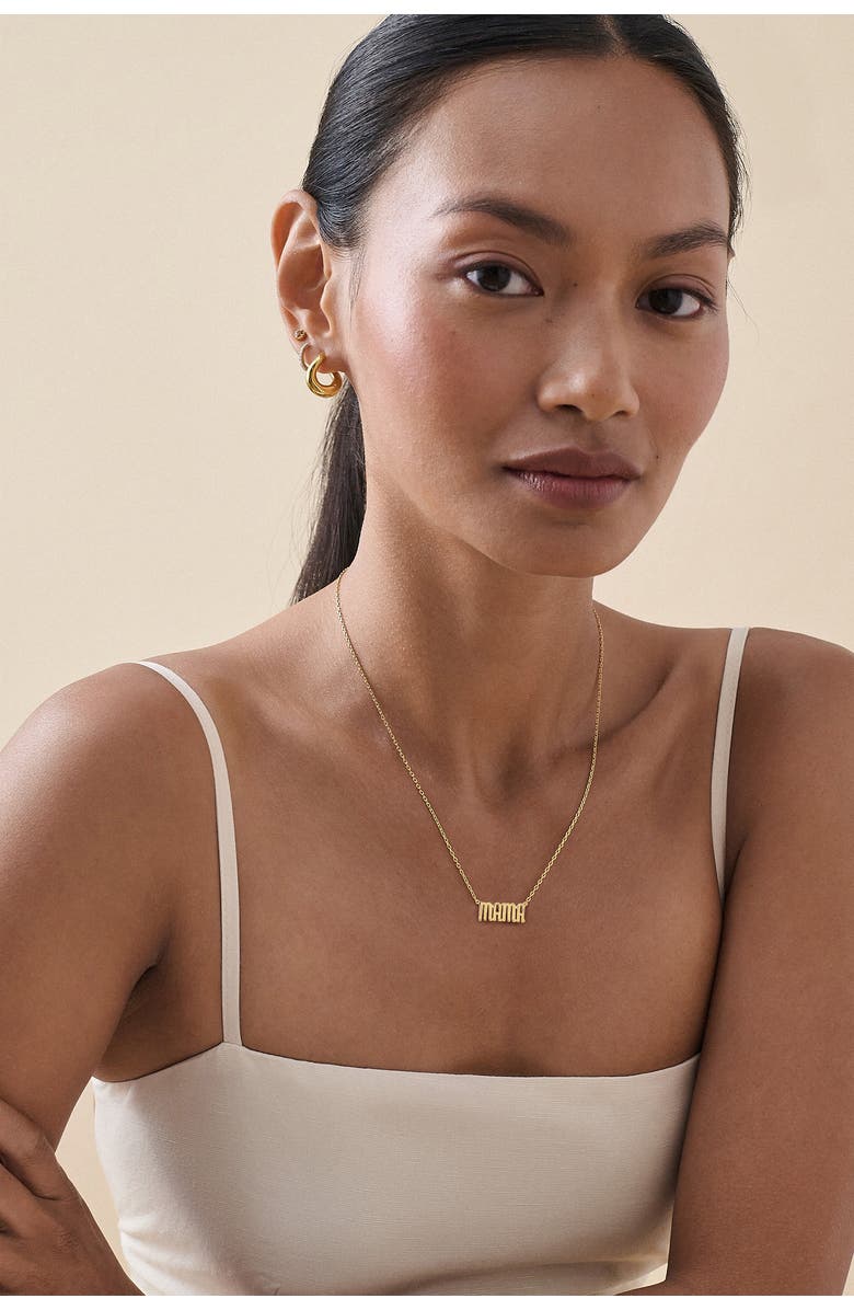 Edge of Ember Mama Necklace, Alternate, color, Metallic Gold