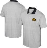 COLOSSEUM Men's Colosseum White Iowa Hawkeyes Print Stripe Polo