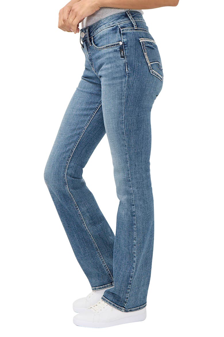 Suki Curvy Mid Rise Slim Bootcut Jeans, Alternate, color, BELLE