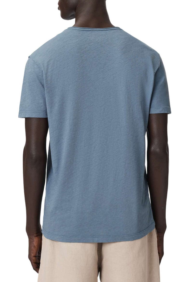 Figure Roll Neck Cotton T-Shirt, Alternate, color, WAVED BLUE