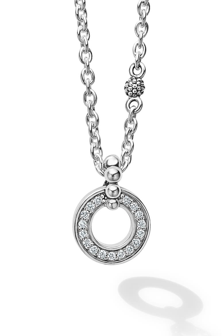 Caviar Spark Diamond Pendant Necklace & Earrings Gift Set, Alternate, color, SILVER