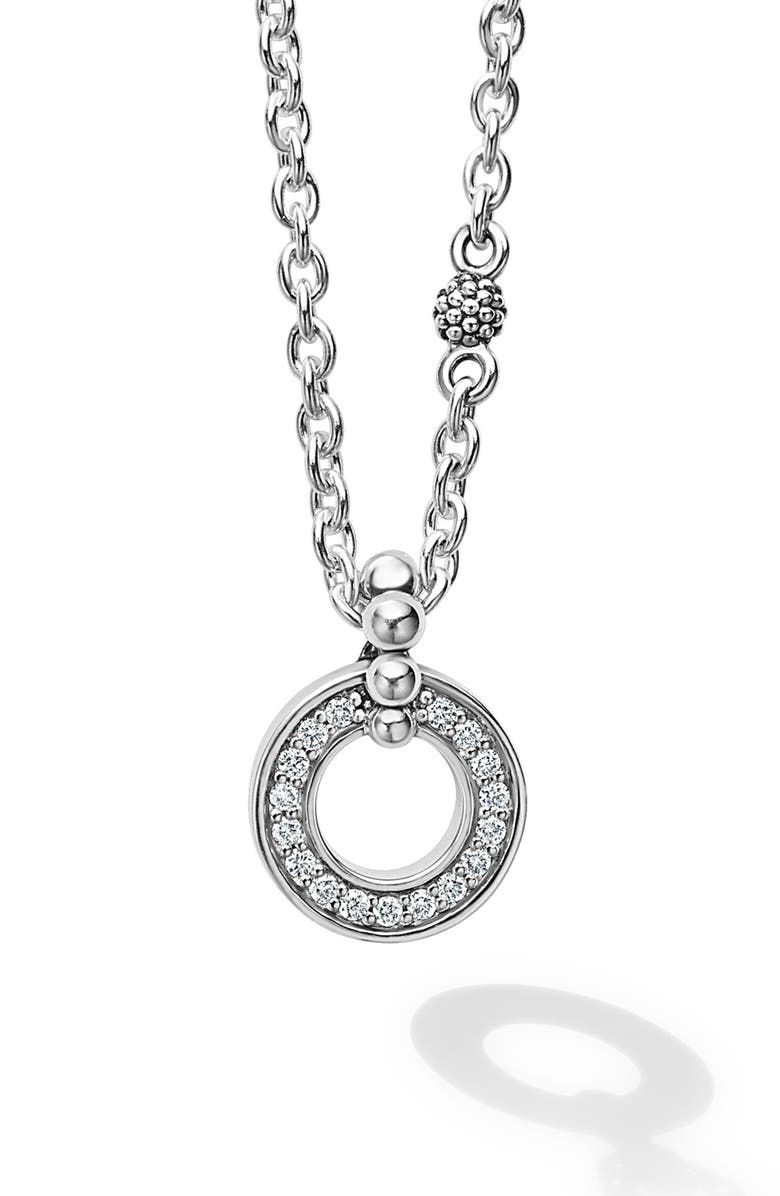 LAGOS Caviar Spark Diamond Pendant Necklace & Earrings Gift Set, Alternate, color,