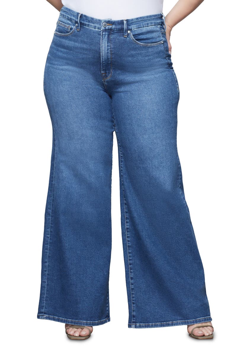 Good Pallazo Wide Leg Jeans, Main, color, BLUE451