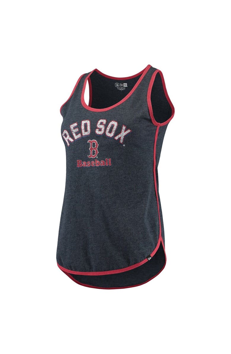 New Era Women's New Era Heathered Navy Boston Red Sox Contrast Binding Scoop Neck Tank Top, Alternate, color, 