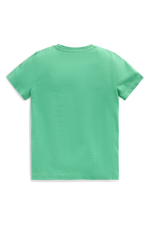 Shop Mini Boden Kids' Superstitch T-shirt In Aloe Green Easter Farm