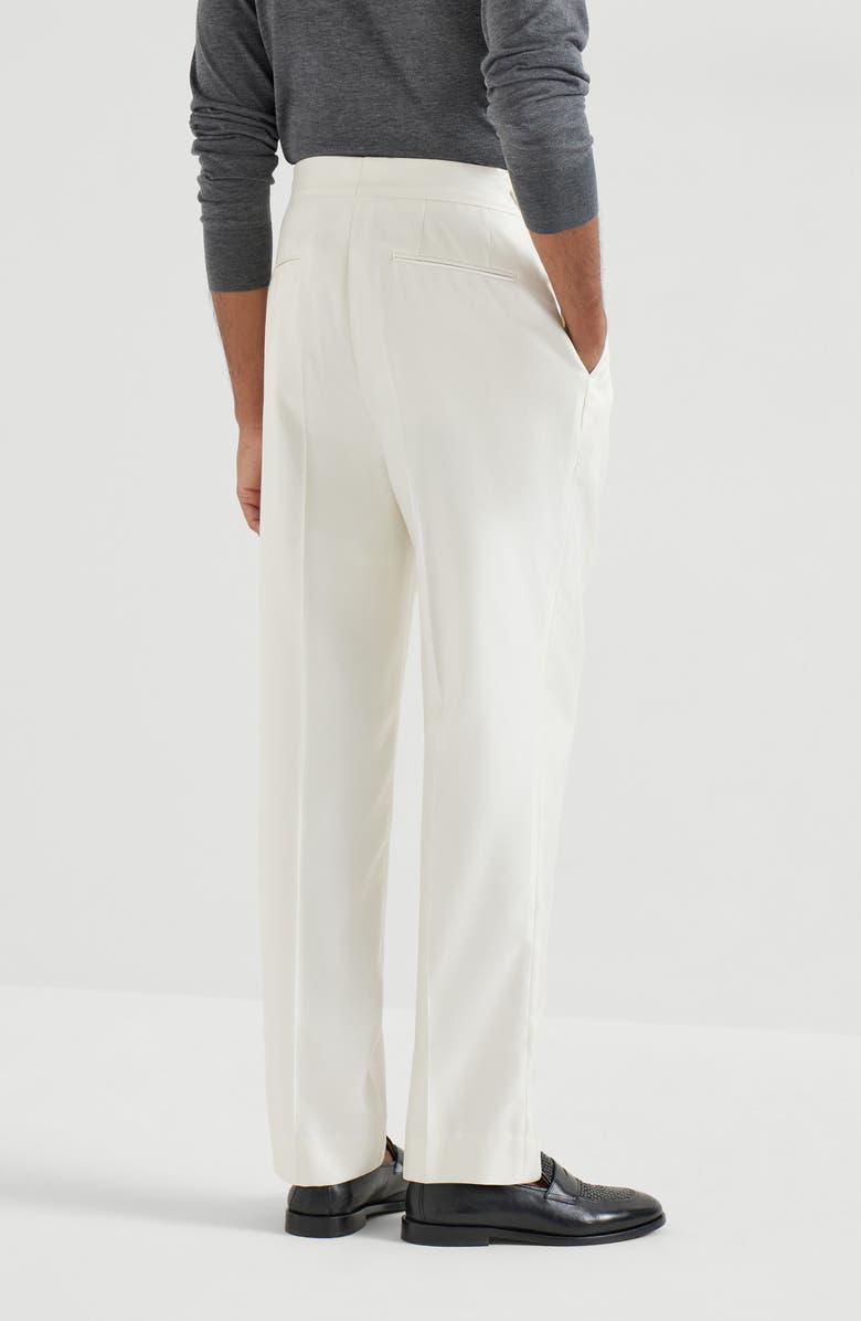 Brunello Cucinelli Tuxedo trousers, Alternate, color, Off-White