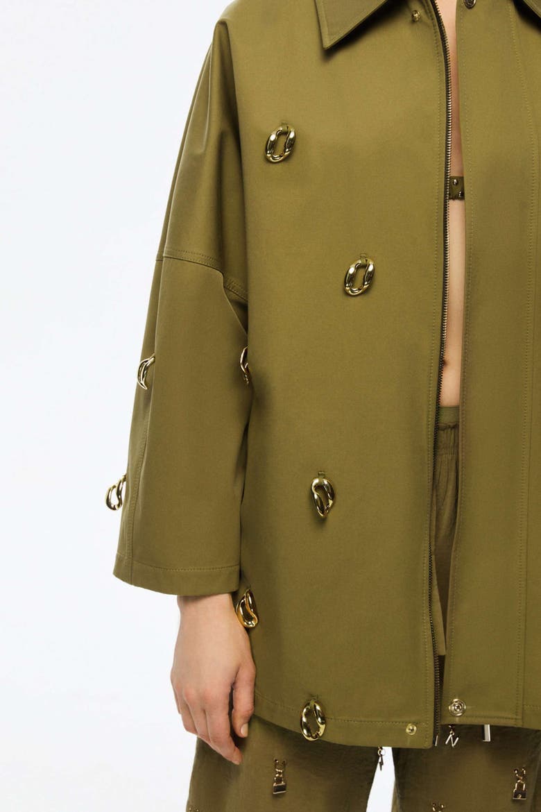 Chained Trench Coat, Alternate, color, Khaki