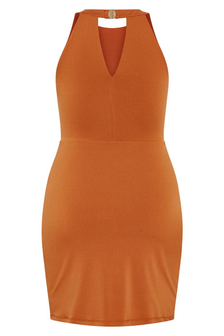 Roxie Ruched Sleeveless Dress, Alternate, color, GINGERBREAD