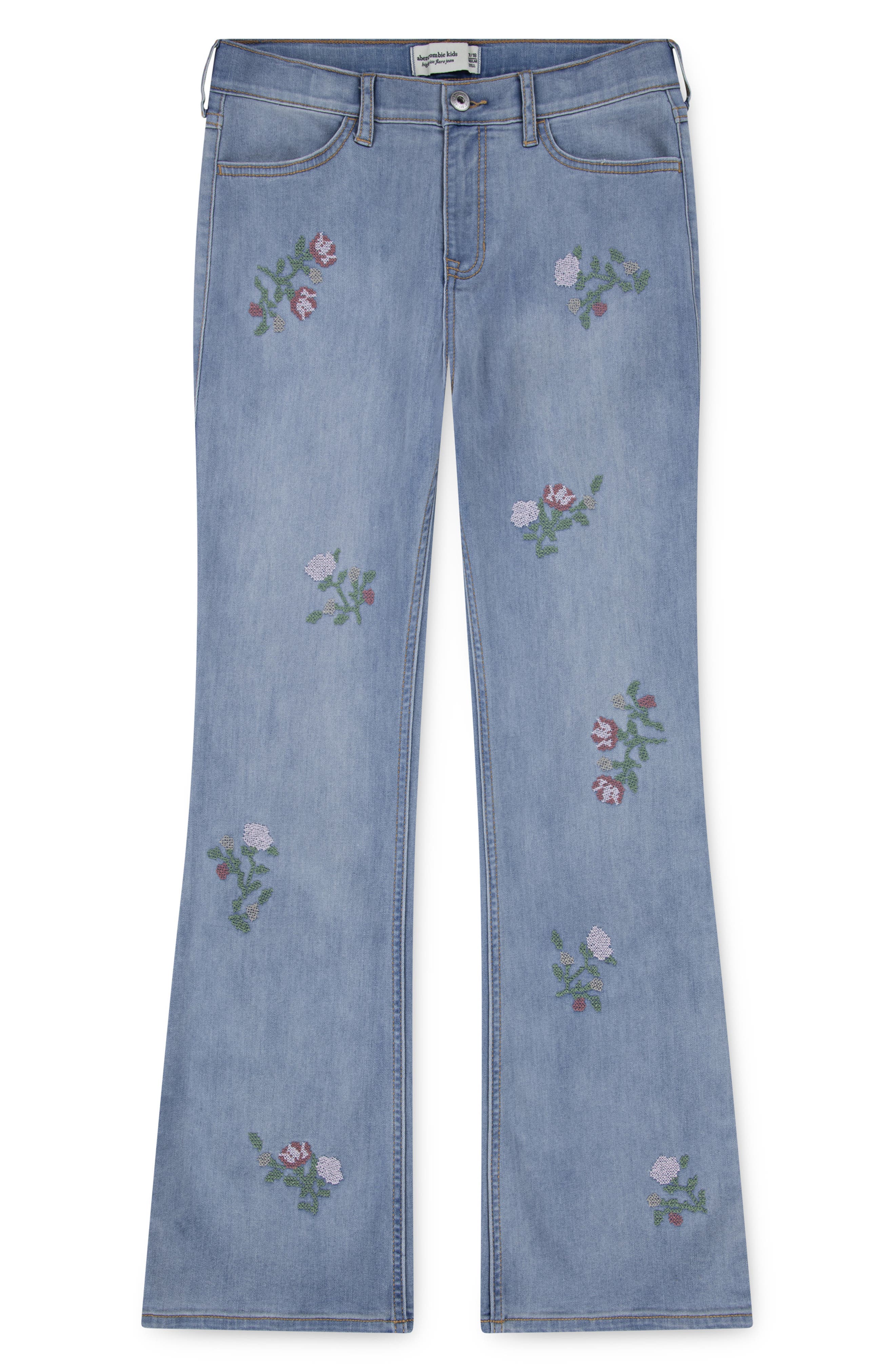 abercrombie kids Kids' High Waist Flare Leg Jeans