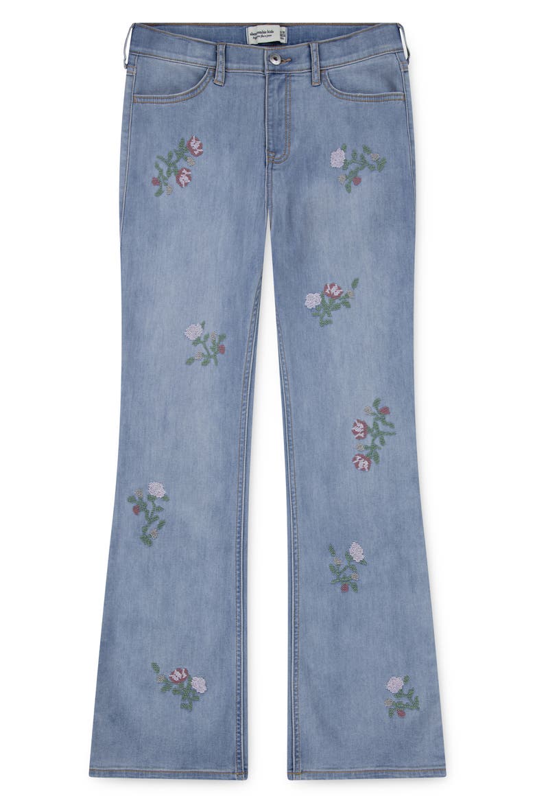 Kids' High Waist Flare Leg Jeans, Main, color, NOT A DITSY