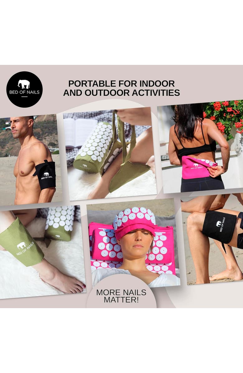 BED OF NAILS Bon Original Premium Acupuncture Strap, Alternate, color, Black