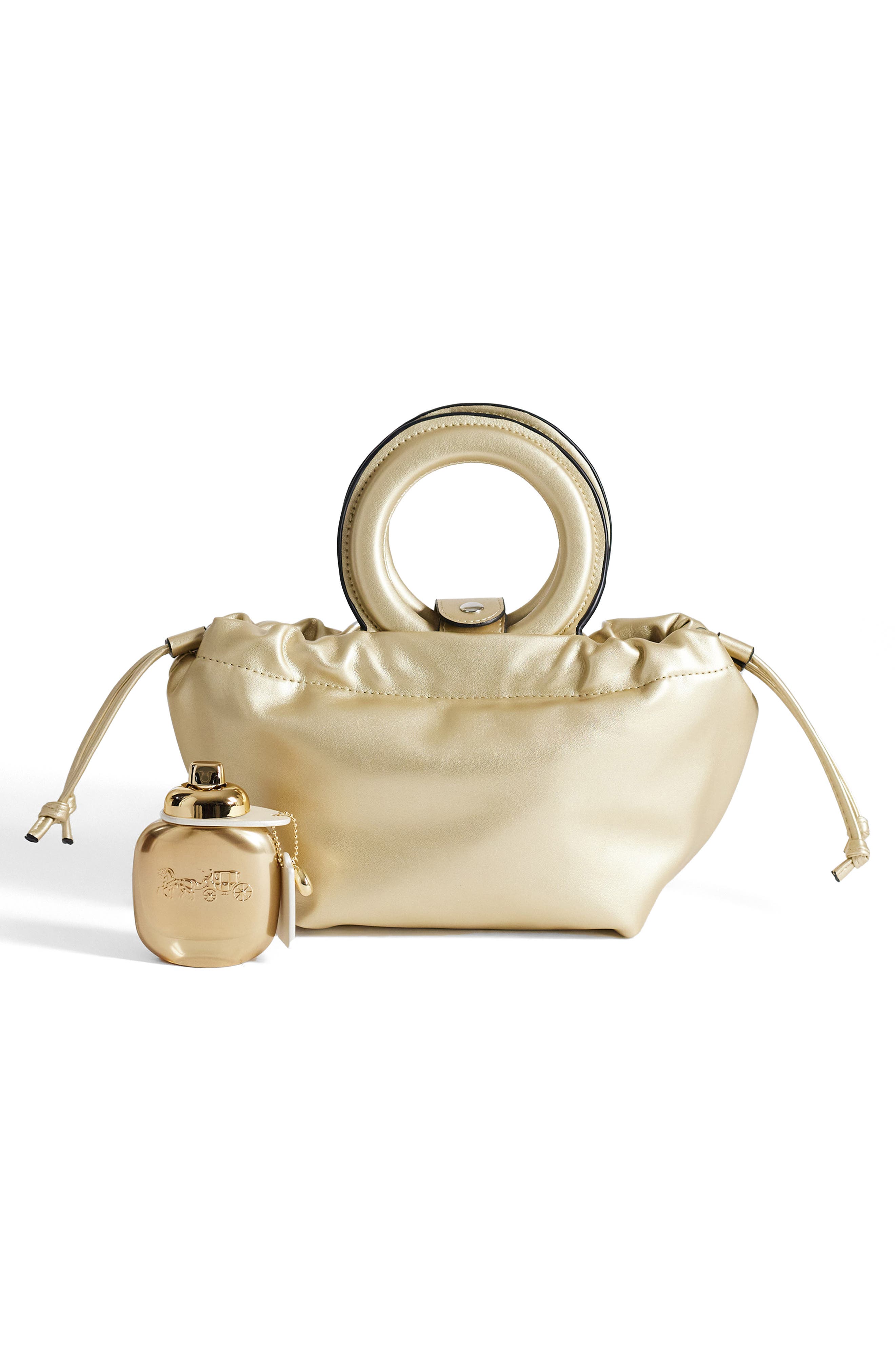 Grette Metallic Grab Bag, Alternate, color, GOLD