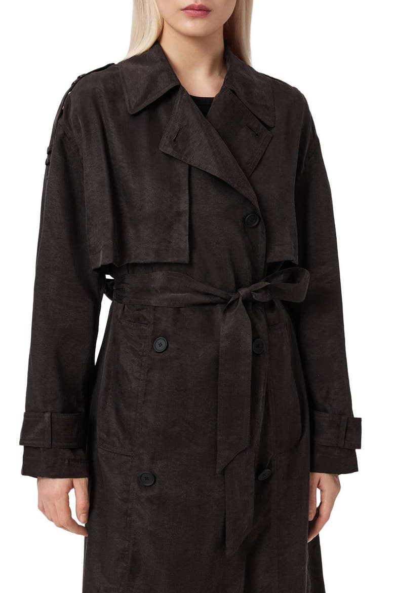 Linnie Trench Coat, Alternate, color, TORTE BROWN