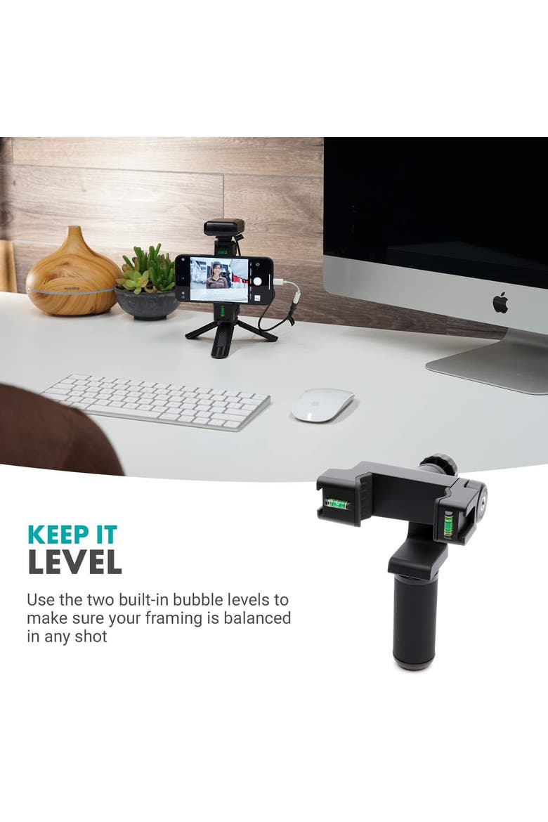 P-3 Rotating Smartphone Tripod Mount with Vertical and Horizonal Positions, Alternate, color, Black