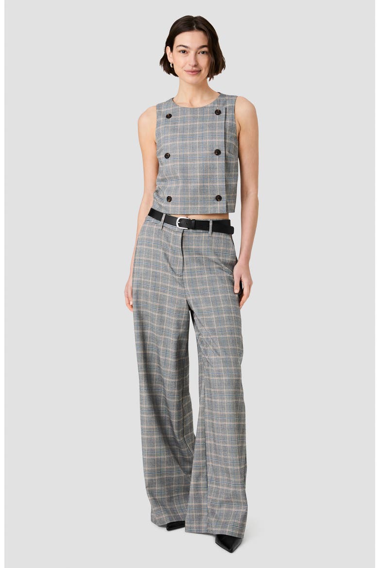 Matteo Plaid Wide Leg Trousers, Alternate, color, MATTEO PLAID SUITING